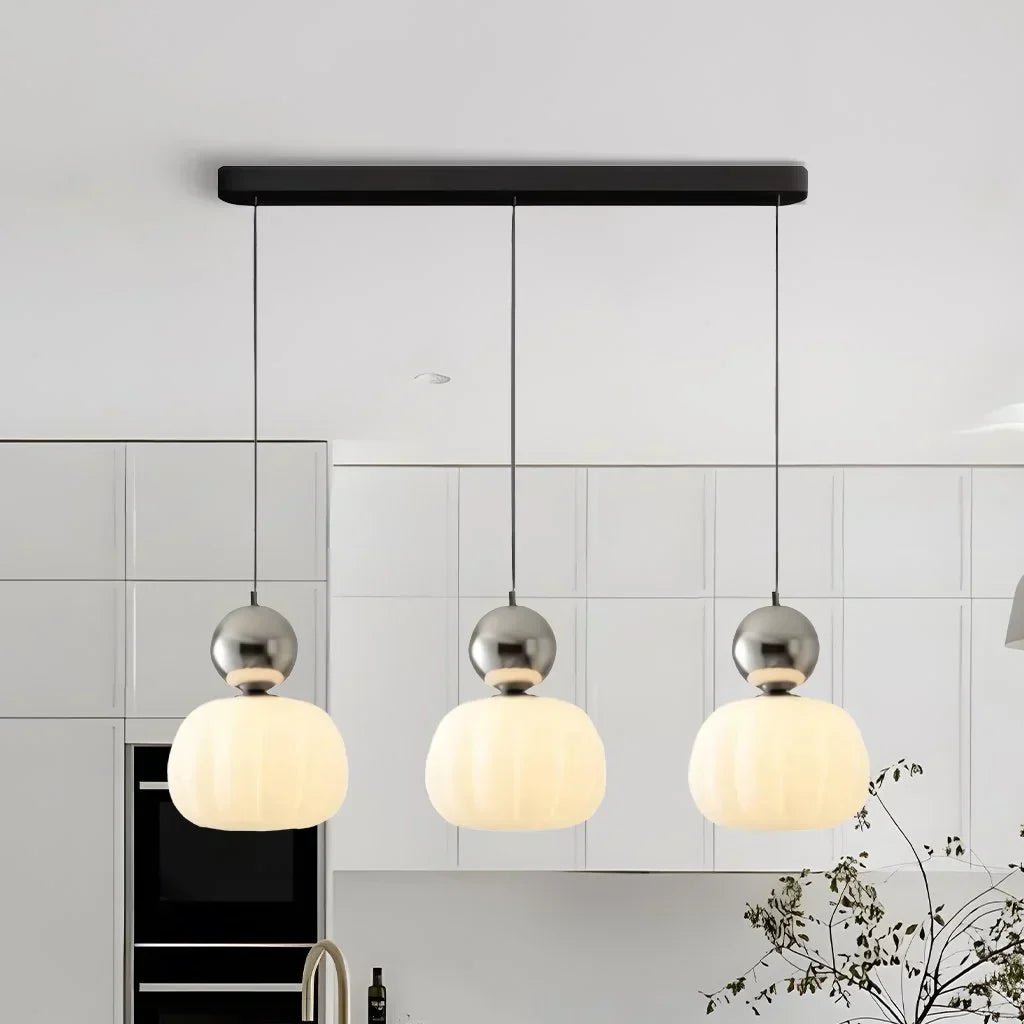 Moderne Pendelleuchte mit farbigen Akzenten - Pendelleuchte - Silber - Voldeva