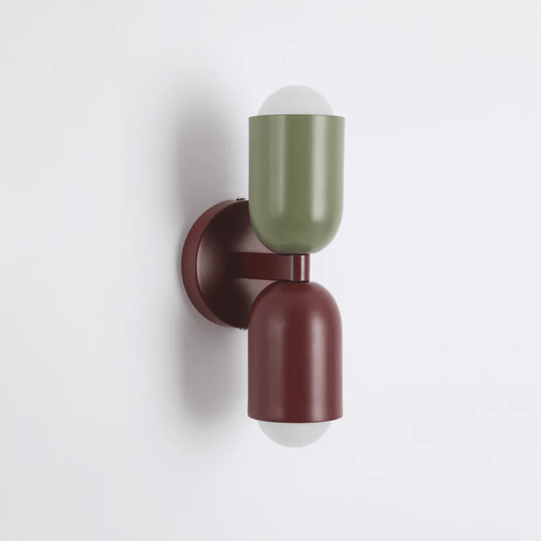 Moderne Wandlampe im Kapsel Design - Wandlampe - Rot - Grün - Voldeva