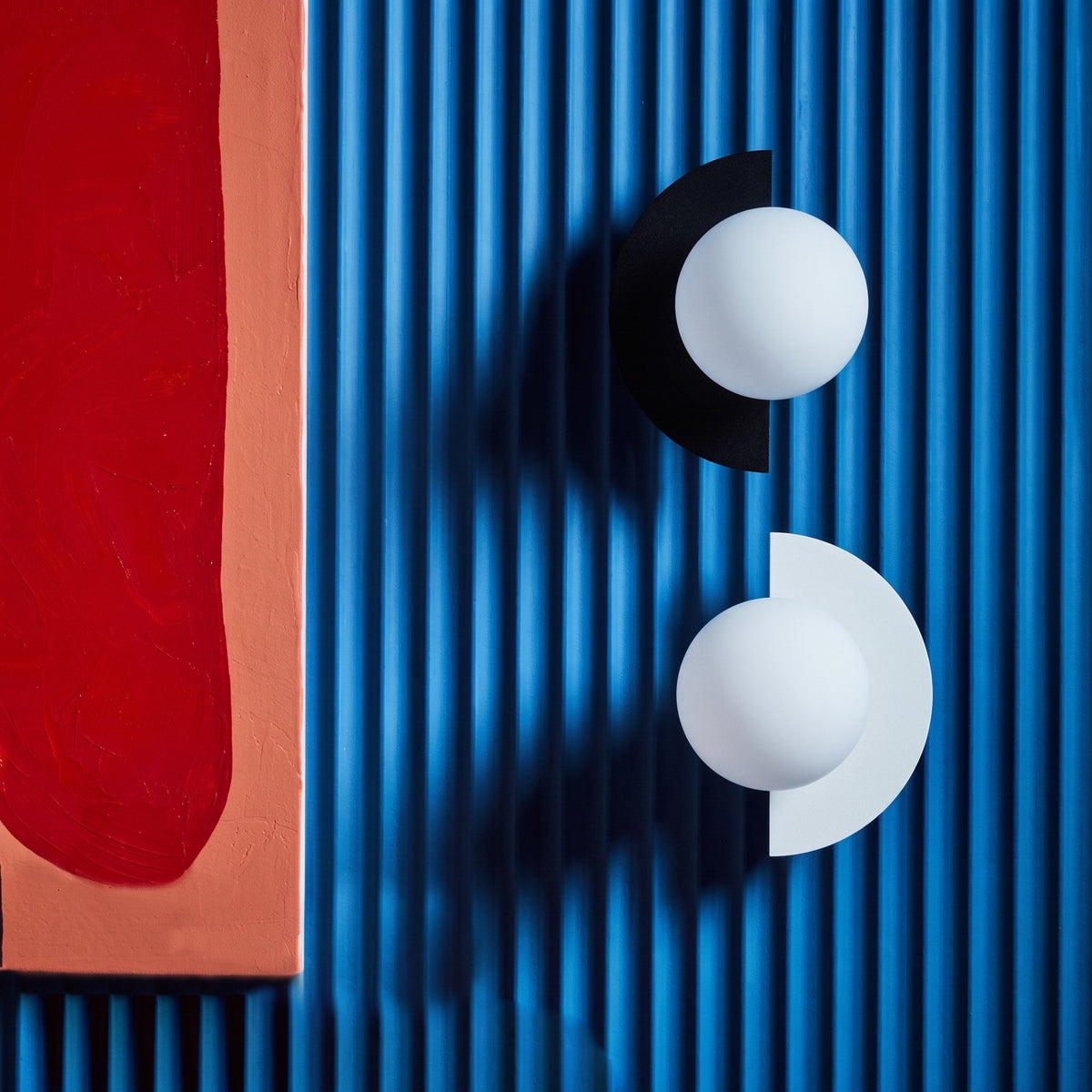 Moderne Wandleuchte mit Halbmond-Design - Wall Light Fixtures - Schwarz - Voldeva