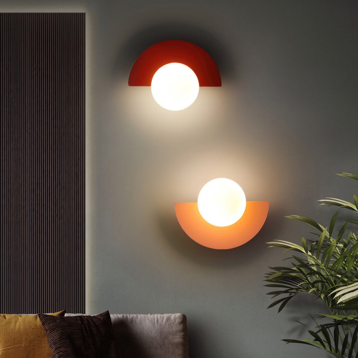 Moderne Wandleuchte mit Halbmond-Design - Wall Light Fixtures - Rot - Voldeva