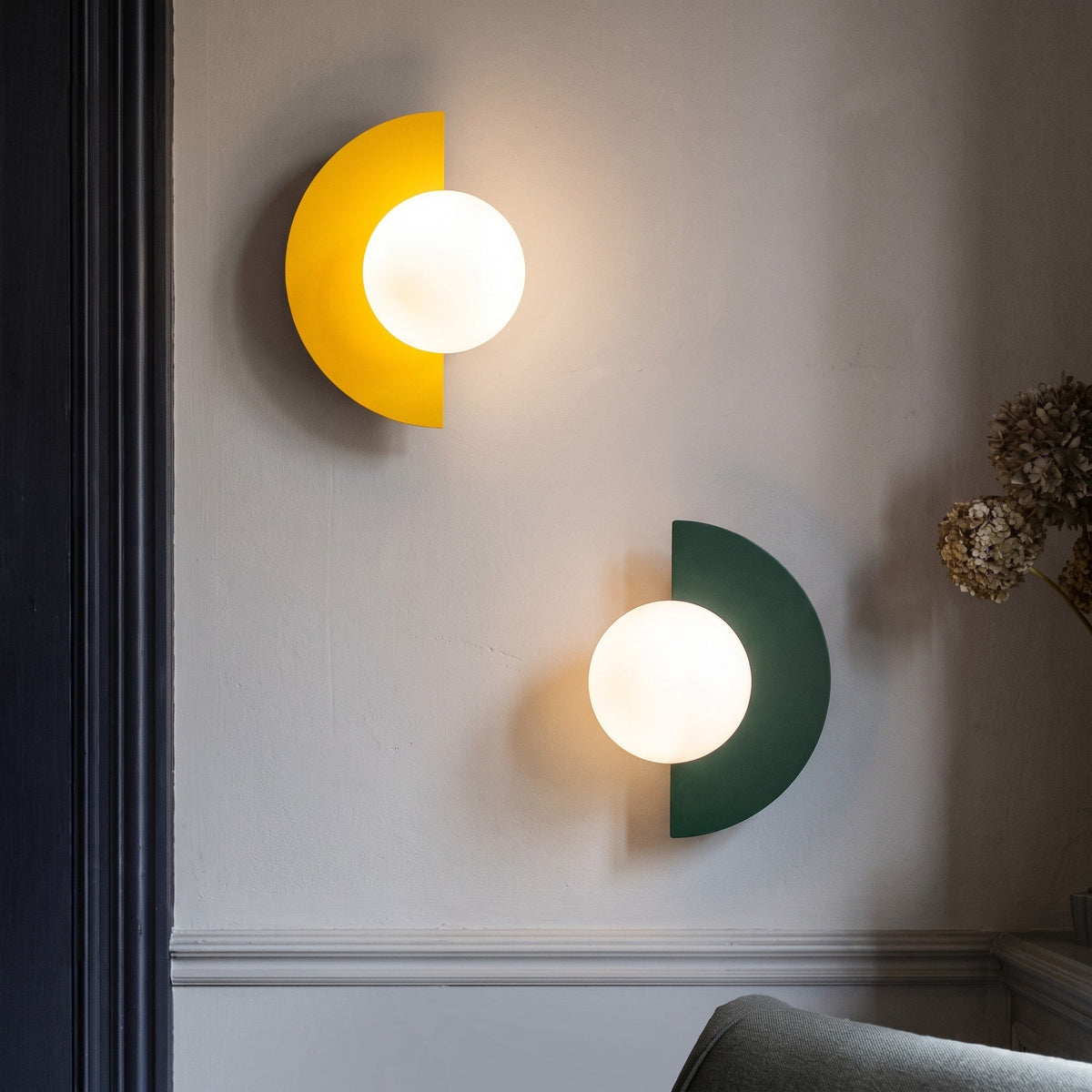 Moderne Wandleuchte mit Halbmond-Design - Wall Light Fixtures - Schwarz - Voldeva