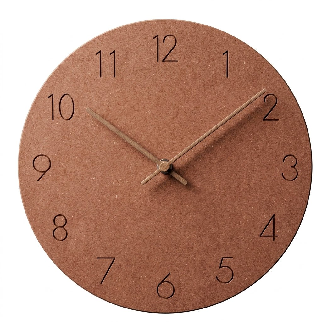 Nordische Wanduhr mit Mattem Zifferblatt ohne Rahmen - Uhr - Orange - Voldeva
