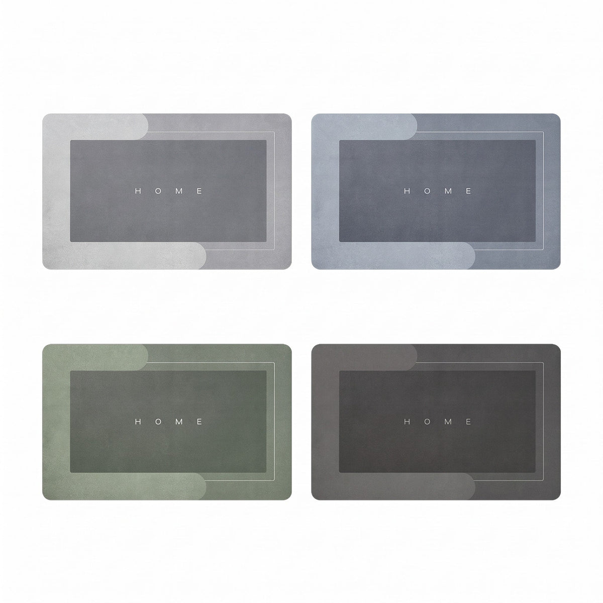 Ovale Badematte Rutschhemmend mit Schnelltrocknender Oberfläche - Bath Mats & Rugs - Grün - Voldeva