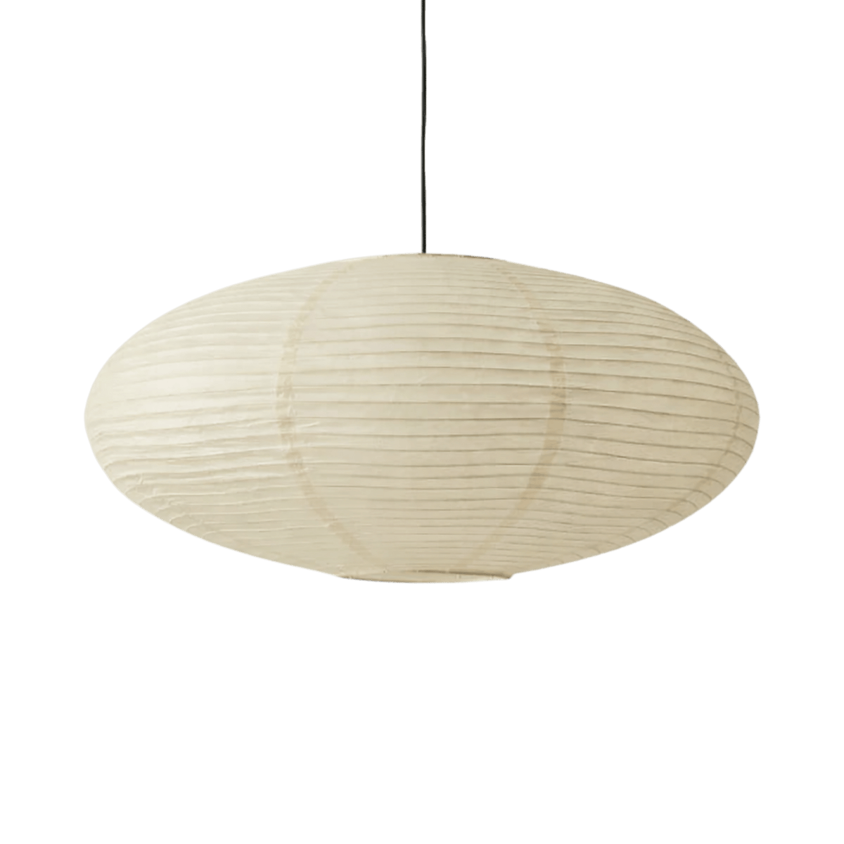 Ovale Pendelleuchte aus Papier im Wabi Sabi Stil - Pendant Light Fixtures - M (50 cm) - Voldeva