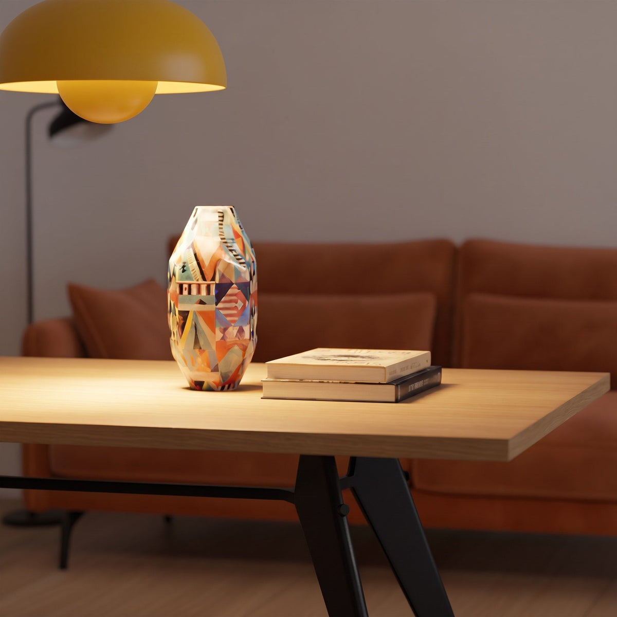 Retro Kuppel Pendelleuchte im Vintage Design - Pendant Light Fixtures - Gelb - Voldeva