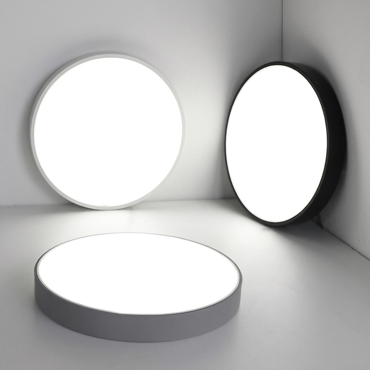 Runde LED Deckenleuchte im Modernen Design - Ceiling Light Fixtures - Rosa - Voldeva