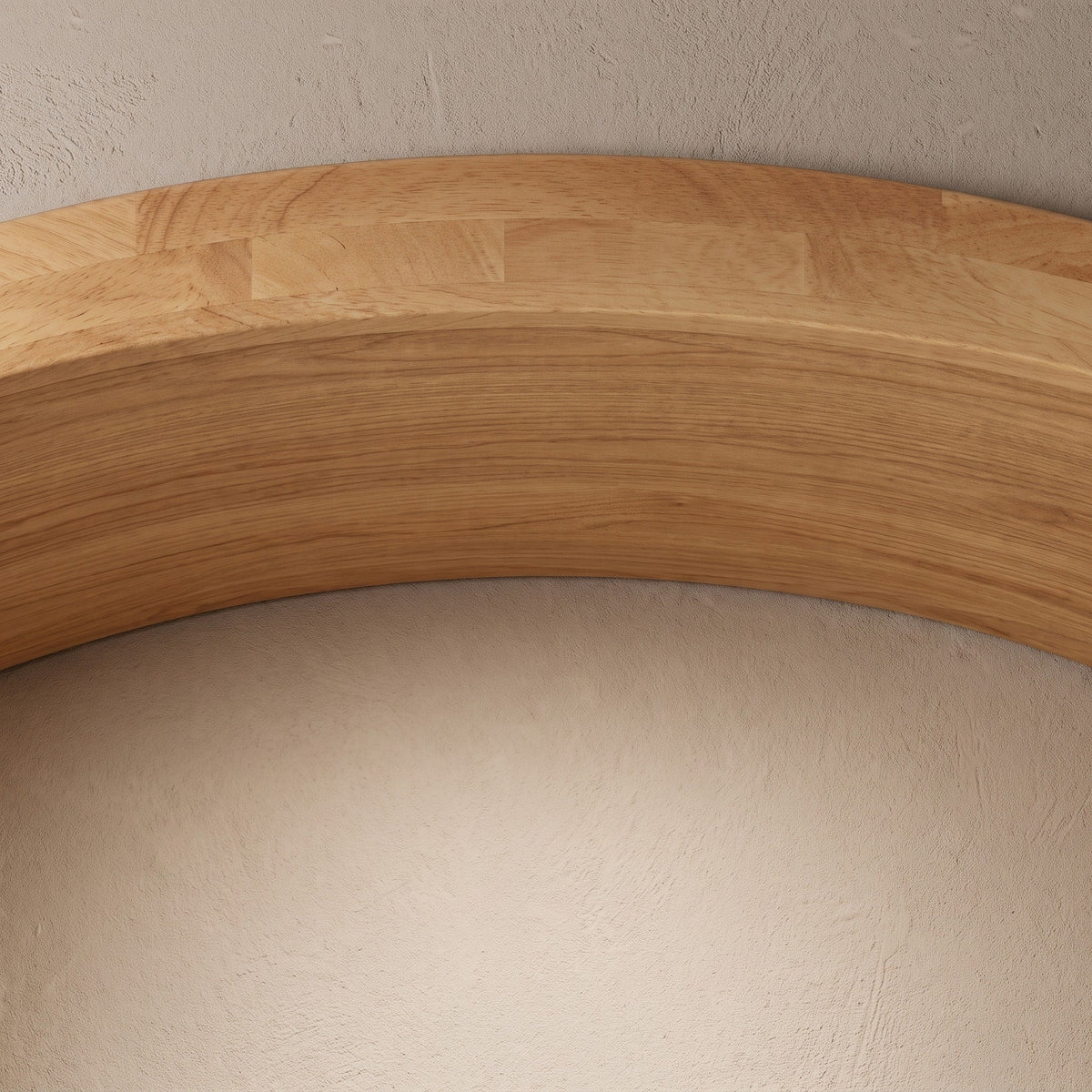 Runde LED Deckenleuchte mit Holzrahmen mit ultraflaches Design - Ceiling Light Fixtures - Voldeva