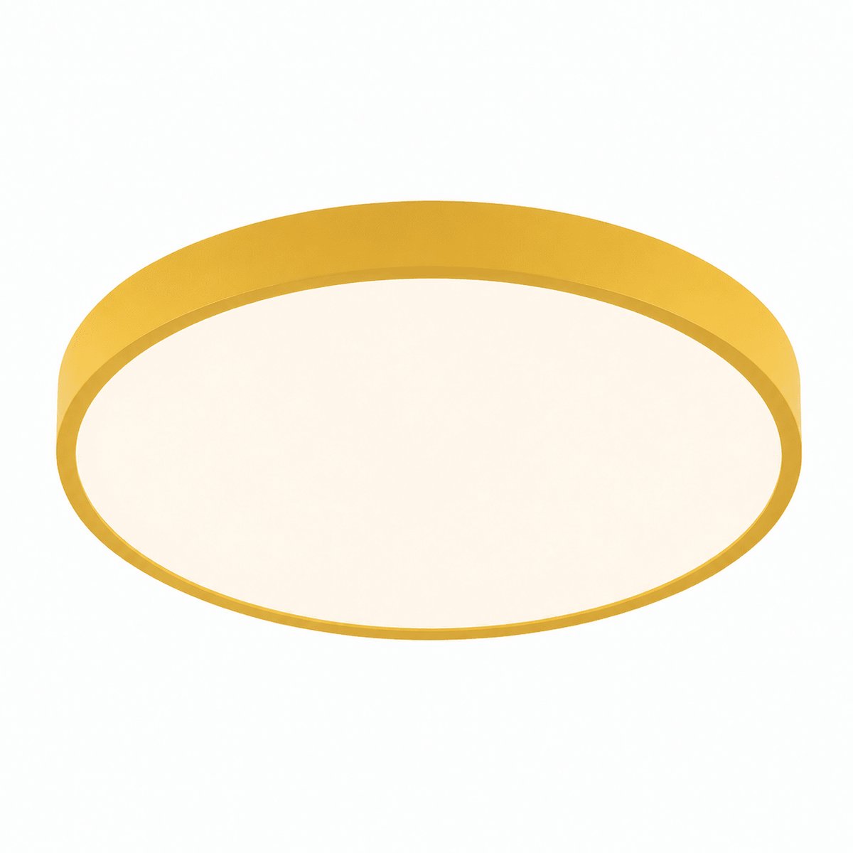 Runde LED Deckenleuchte mit minimalistisches Flachdesign - Ceiling Light Fixtures - Gelb - Voldeva