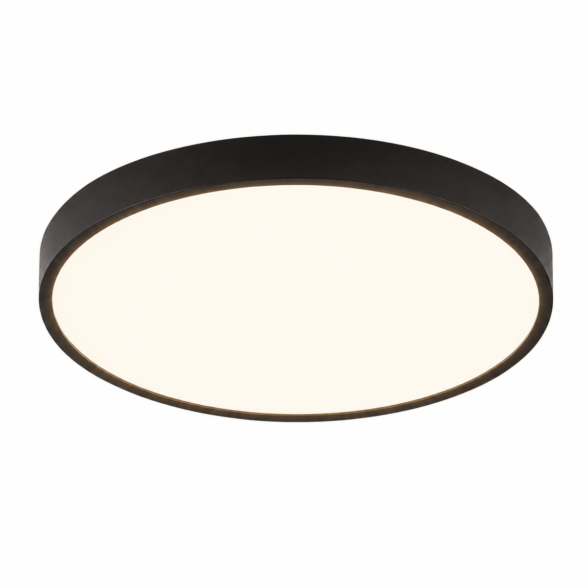 Runde LED Deckenleuchte mit minimalistisches Flachdesign - Ceiling Light Fixtures - Schwarz - Voldeva
