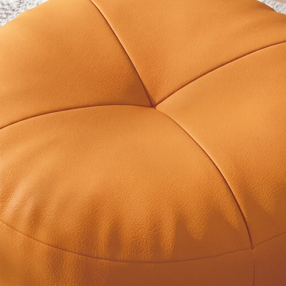 Rundes Bodenkissen im japanischen Stil für gemütliches Sitzen - Ottomans - Orange - Voldeva