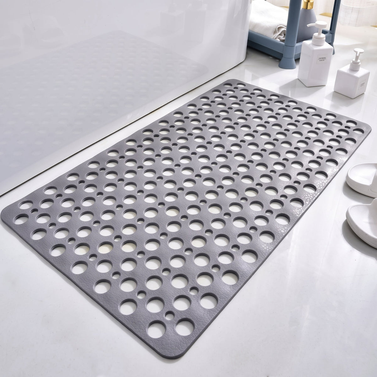 Rutschfeste Hohle Ablauf-Dusche Perforierte Badematte - Bath Mats & Rugs - Grau - Voldeva