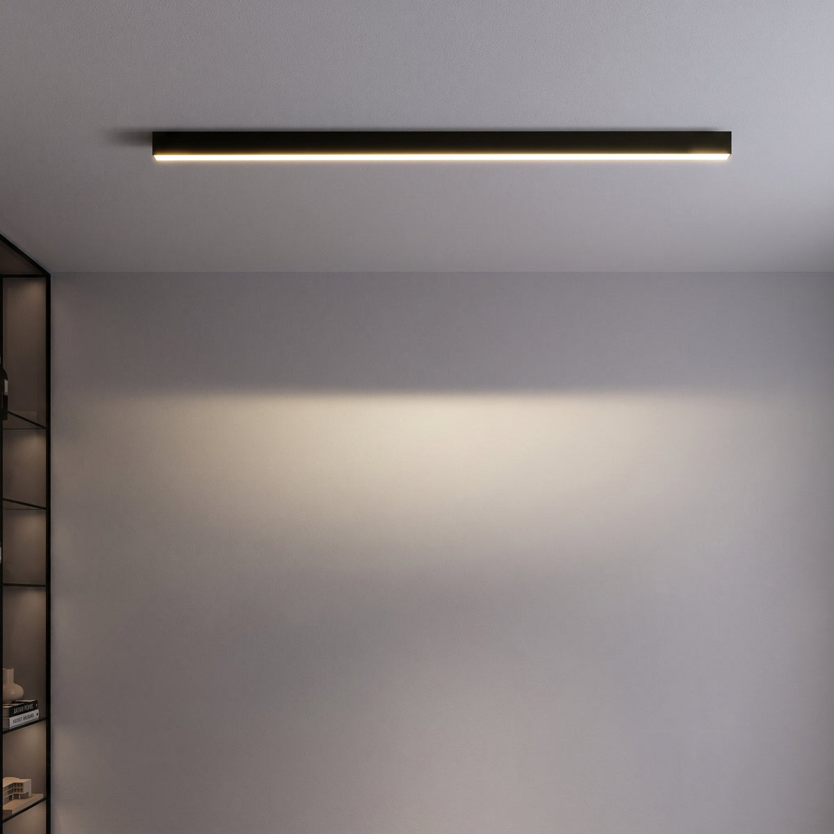 Schlanke LED-Latte Deckenleuchte Lineares Panel Flach - Ceiling Light Fixtures - Schwarz - Voldeva