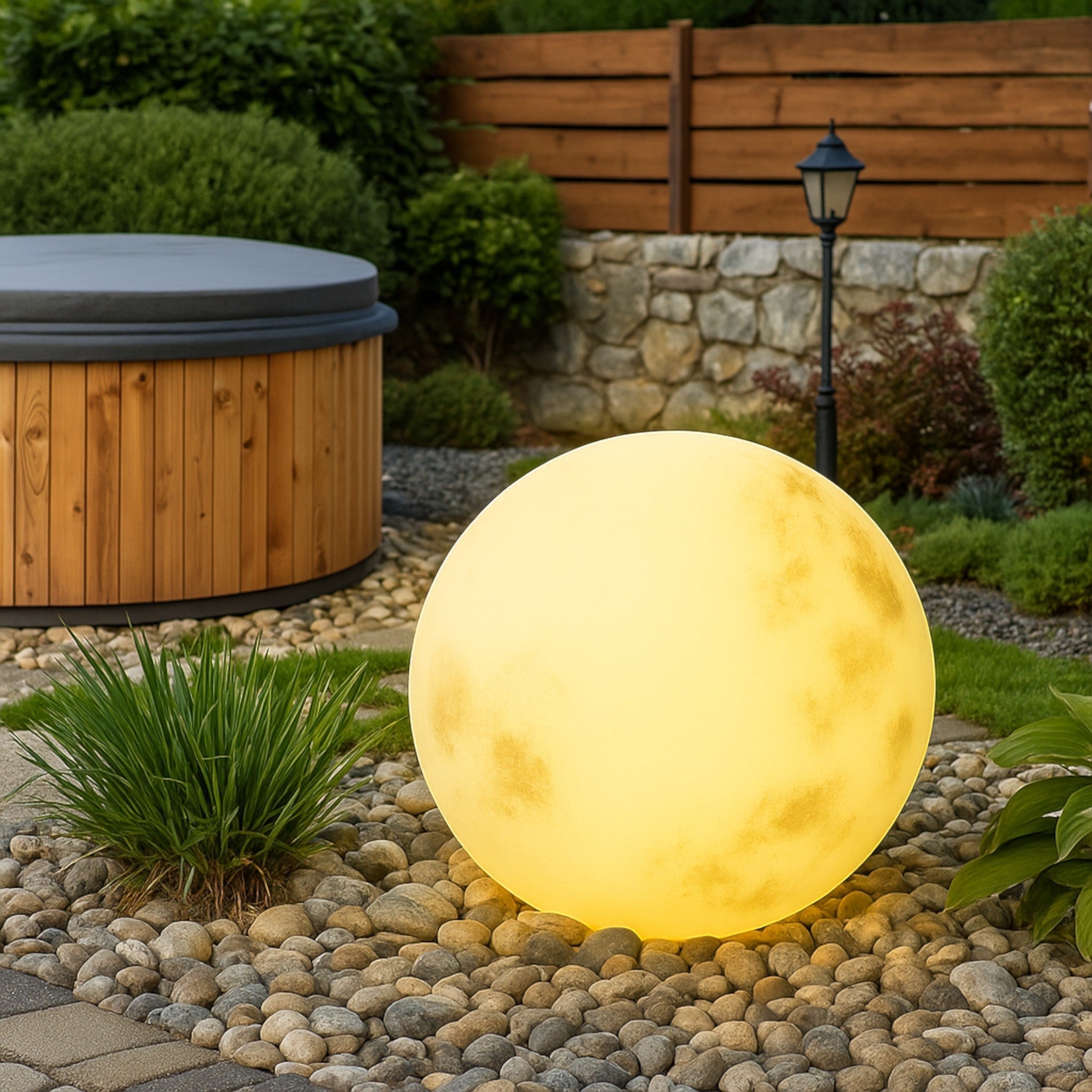 Gartenlampe in Mondform für stimmungsvolle Außenbereiche - Gartenlampe - Kabelgebunden - Voldeva