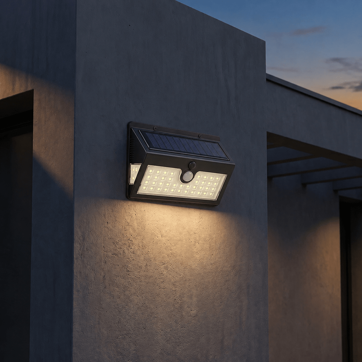 Solar LED-Außenwandleuchte mit Bewegungsmelder - Wall Light Fixtures - Voldeva