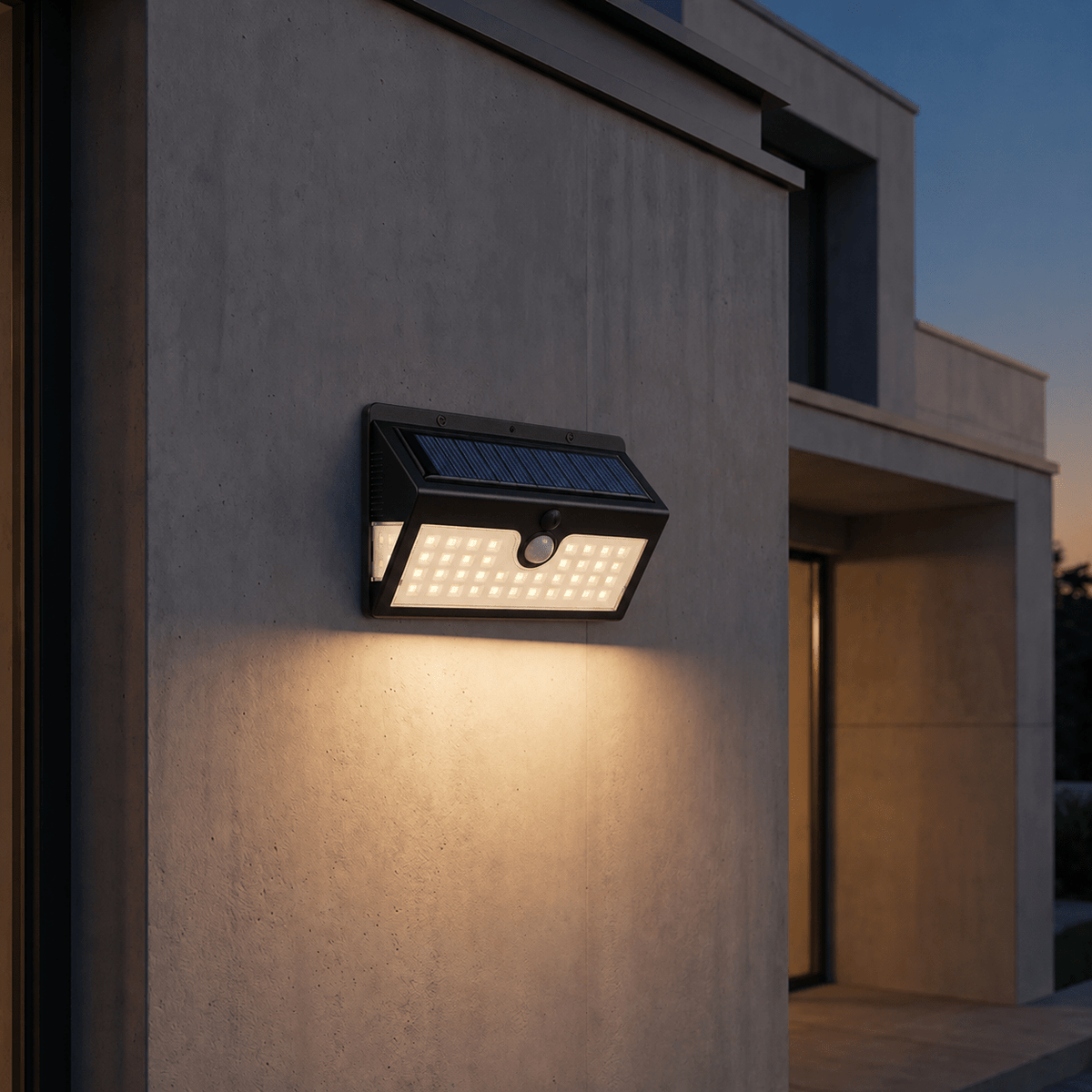 Solar LED-Außenwandleuchte mit Bewegungsmelder - Wall Light Fixtures - Voldeva
