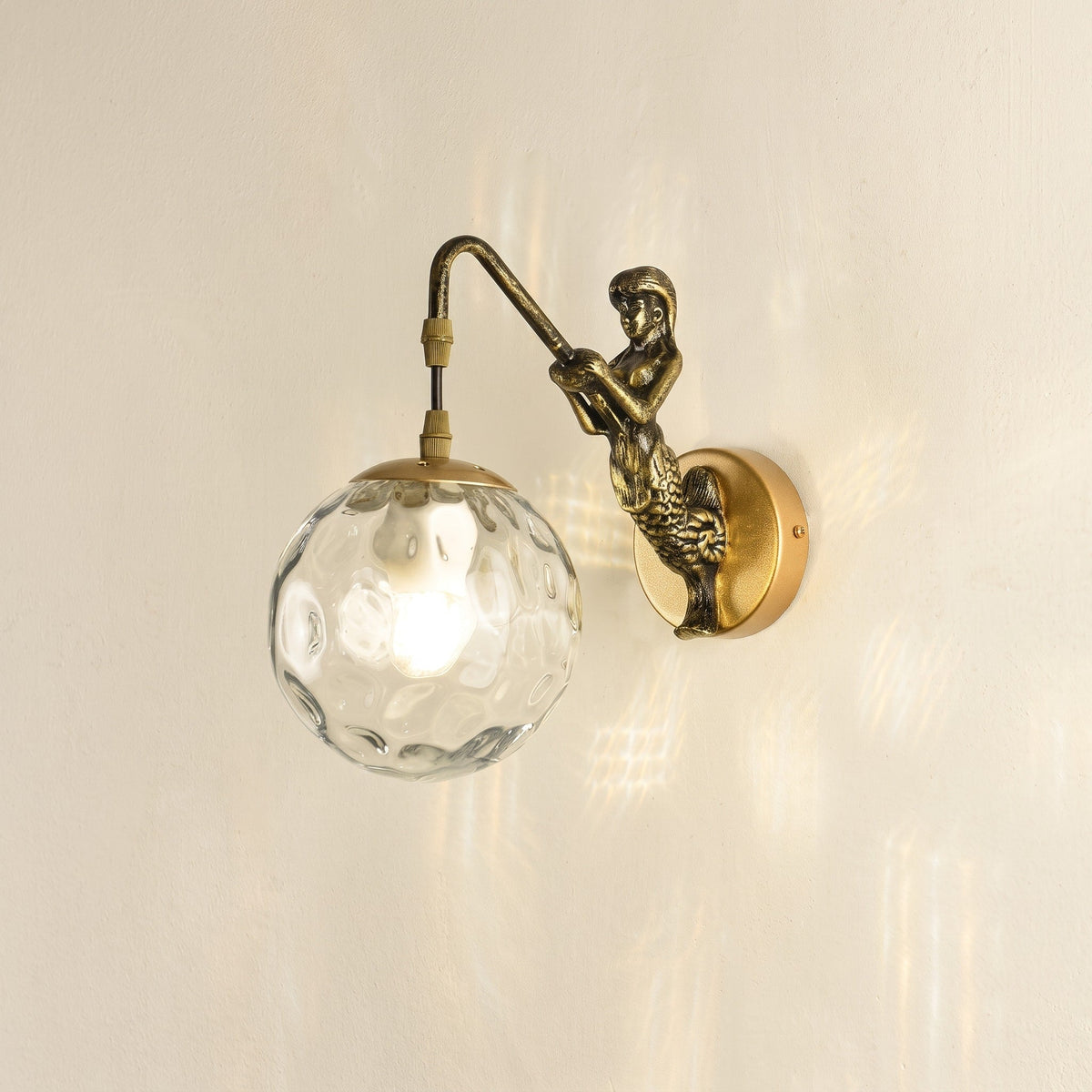 Wandleuchte Meerjungfrau Glaskugel Design - Wall Light Fixtures - Gold - Voldeva
