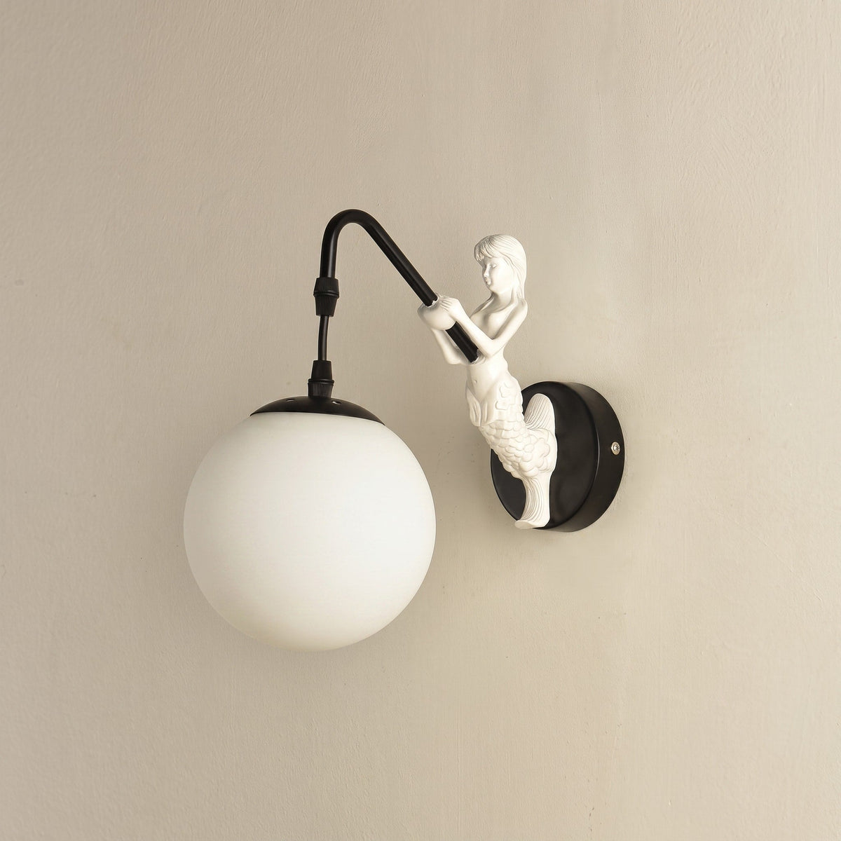 Wandleuchte Meerjungfrau Glaskugel Design - Wall Light Fixtures - Schwarz - Voldeva
