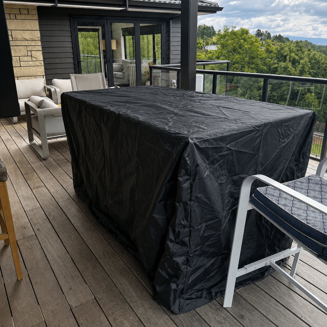 Wasserdichte Schutzhülle für Outdoor-Gartenmöbel - Gartenmöbel - Schwarz - Voldeva
