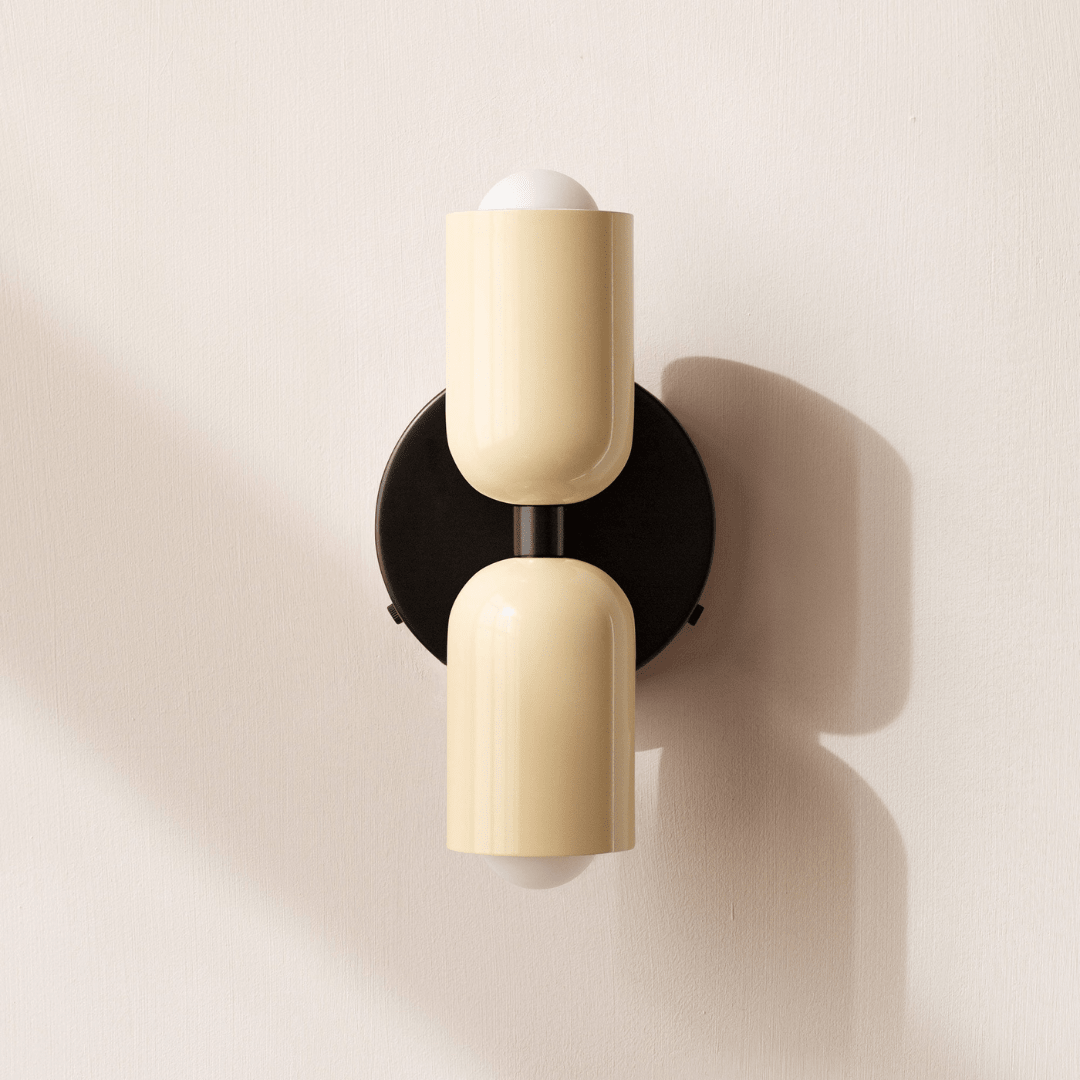Zweiflammige Wandleuchte in Zylinderform mit modernem Design - Wall Light Fixtures - Beige - Voldeva