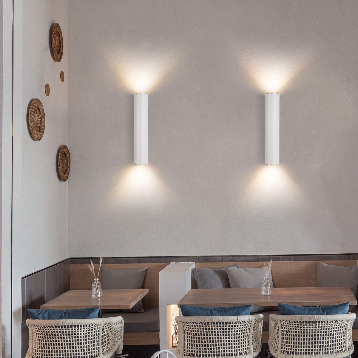 Zylindrische Wandleuchte im minimalistischen Design - Wall Light Fixtures - Weiß - Voldeva