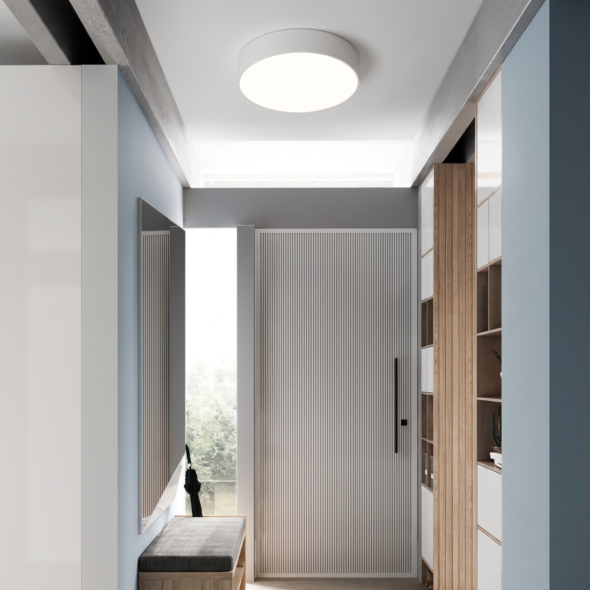 Runde LED Deckenleuchte mit minimalistisches Flachdesign