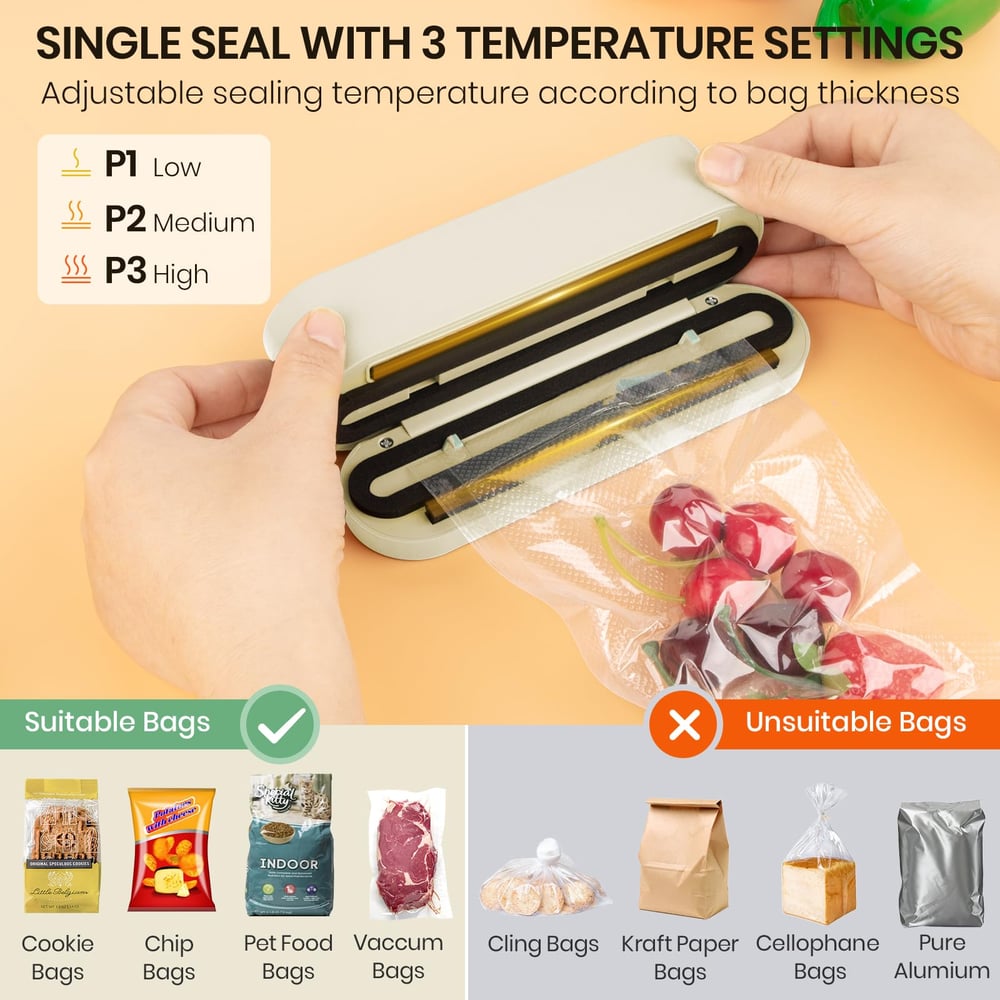3 - in - 1 Kabelloses Vakuumiergerät – Frische leicht gemacht - Vacuum Sealers - Voldeva