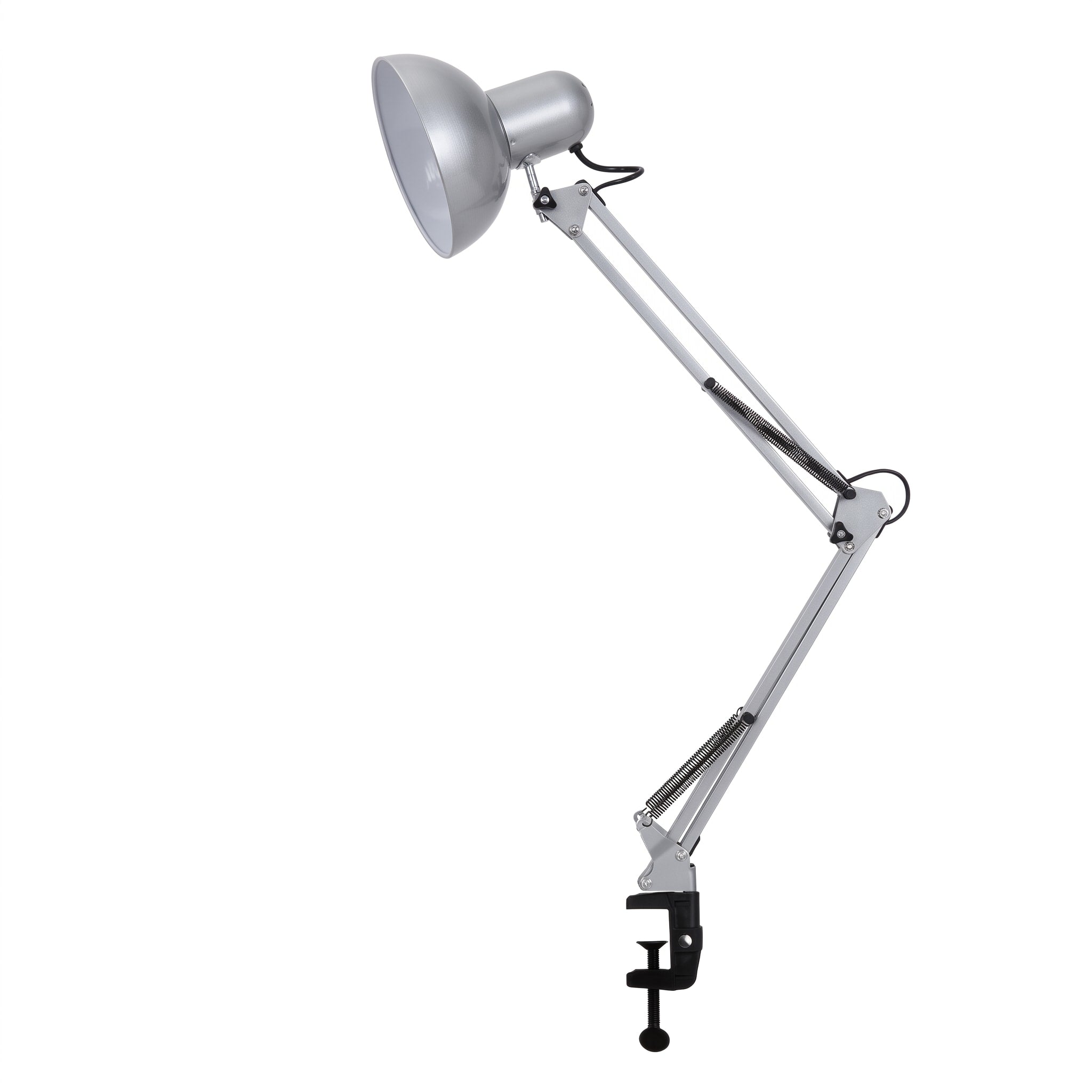 Klemmleuchte mit verstellbarem Schwenkarm und Metallgehäuse