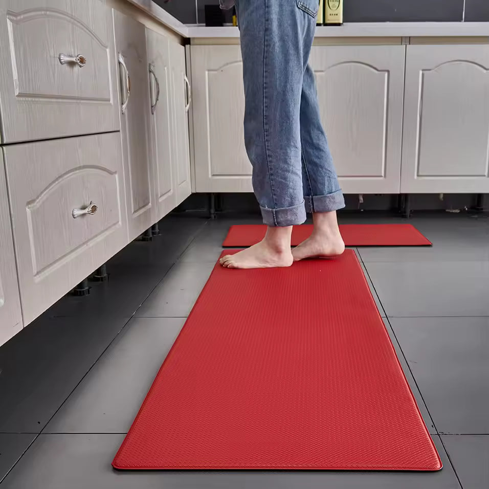 Ergonomische Anti - Ermüdungsmatte für Küche und Arbeitsplatz - Anti - Ermüdungsmatte - Rot - Voldeva