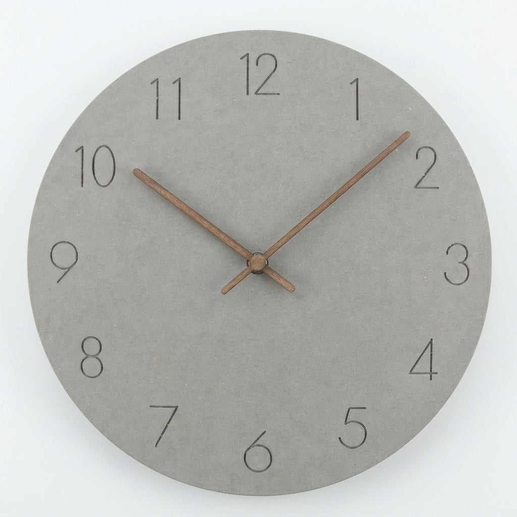 Nordische Wanduhr mit Mattem Zifferblatt ohne Rahmen