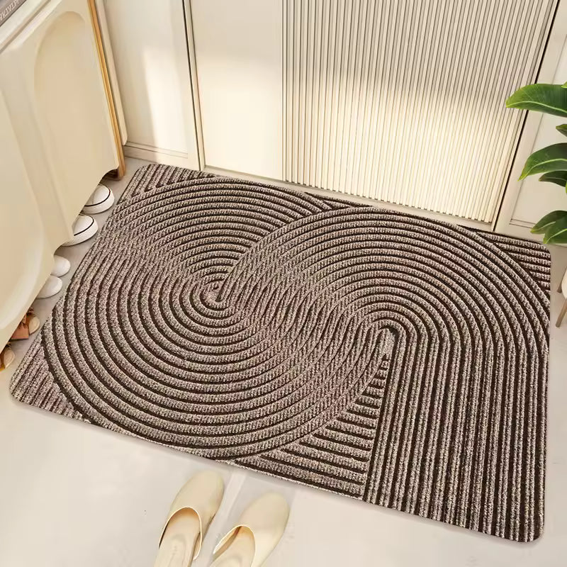Rutschfeste Fußmatte Mit Schmutzfang - Design Für Den Eingang - Duschmatten - Khaki - Voldeva