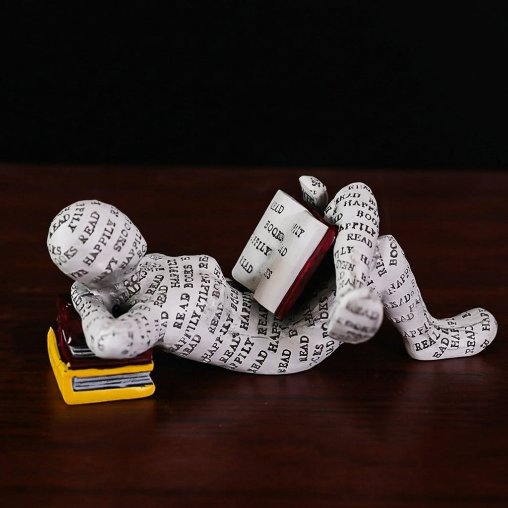Kreative Abstrakte Buchliebhaber Sitzende & Liegende Figur Skulptur