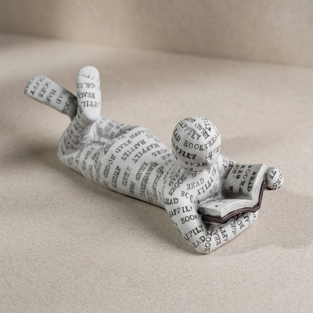 Kreative Abstrakte Buchliebhaber Sitzende & Liegende Figur Skulptur