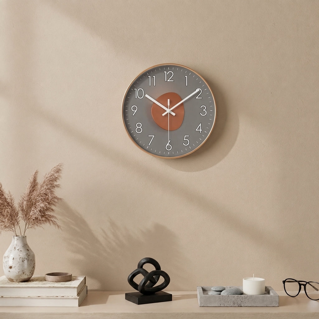 Moderne Luxus-Runde Wanduhr mit 3D-Kugeldetail