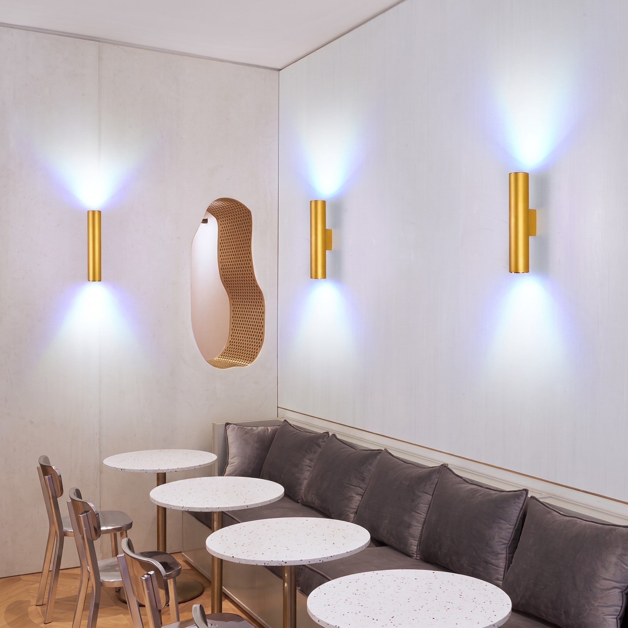 Zylindrische Wandleuchte im minimalistischen Design