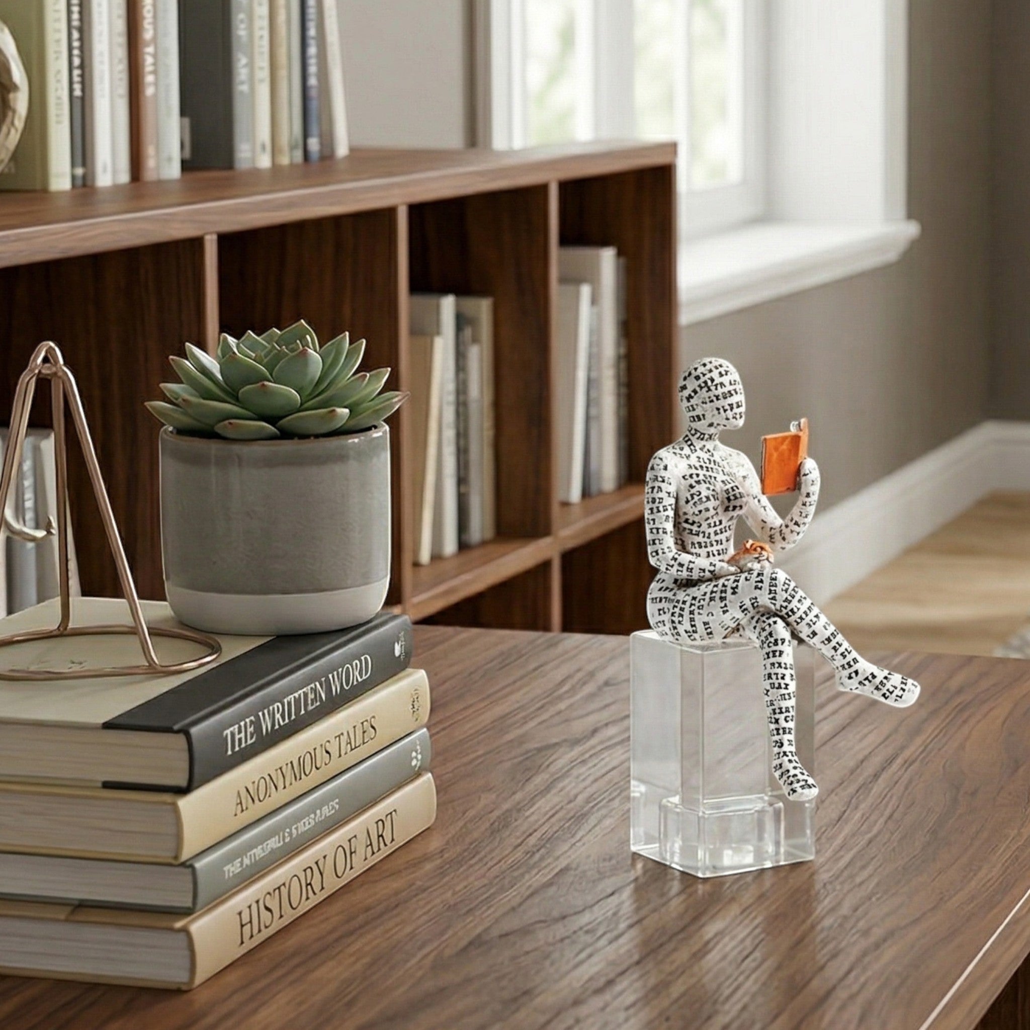 Abstrakte Skulptur einer lesenden Person - Humanoid Sculptures - 1 - Voldeva