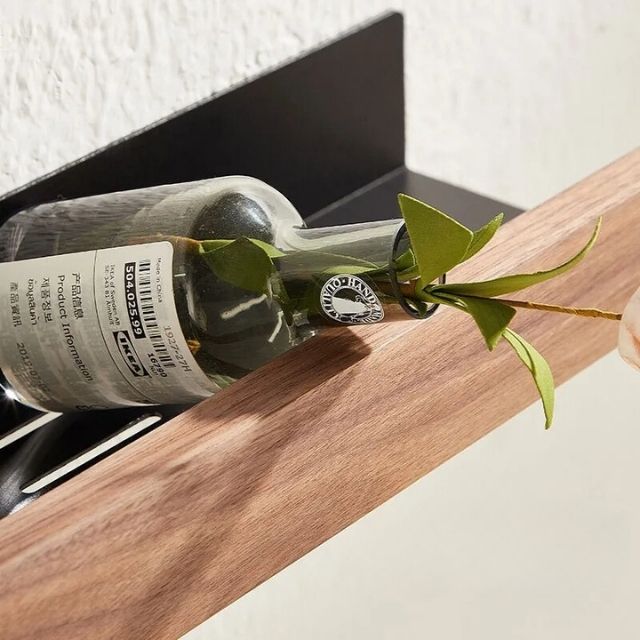 AeroWood - Wandregal fürs Badezimmer aus Naturholz - Wandregal zur Aufbewahrung - Voldeva