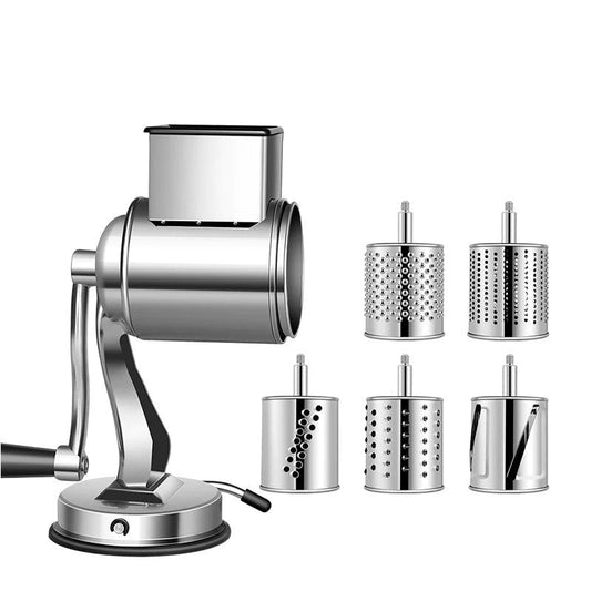 Alex - Premium 3 - in - 1 Küchenreibe aus Edelstahl - Multi - Functional Kitchen Rotary Food Grater/Shredder/Slicer - Voldeva