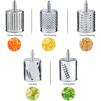 Alex - Premium 3 - in - 1 Küchenreibe aus Edelstahl - Multi - Functional Kitchen Rotary Food Grater/Shredder/Slicer - Voldeva