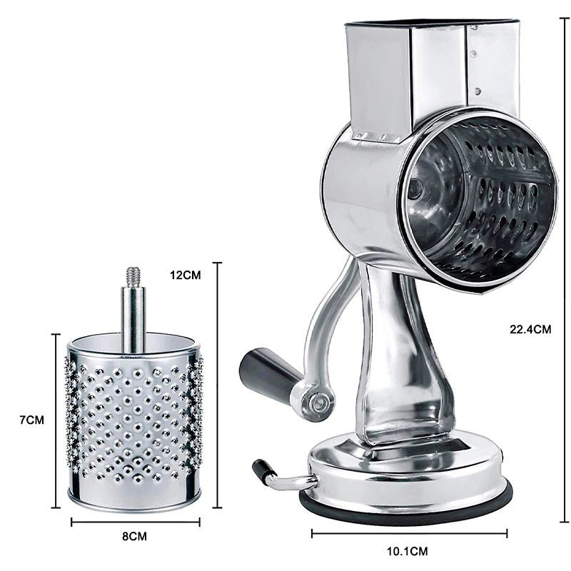 Alex - Premium 3 - in - 1 Küchenreibe aus Edelstahl - Multi - Functional Kitchen Rotary Food Grater/Shredder/Slicer - Voldeva