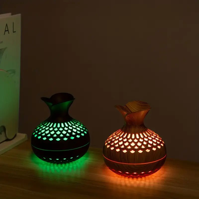 Aroma Diffuser mit LED Luftbefeuchter - LED - Dekorationslichter - Schwarz - Voldeva