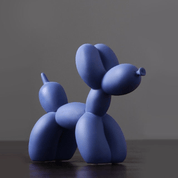 Artizo - Abstrakte Ballonhund Skulptur aus Kunstharz - Ballonhund Skulptur - Blau - Voldeva