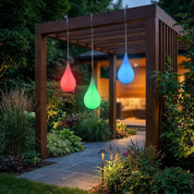 Außen - Pendelleuchte im Wassertropfen - Design - Pendelleuchte - RGB - Voldeva