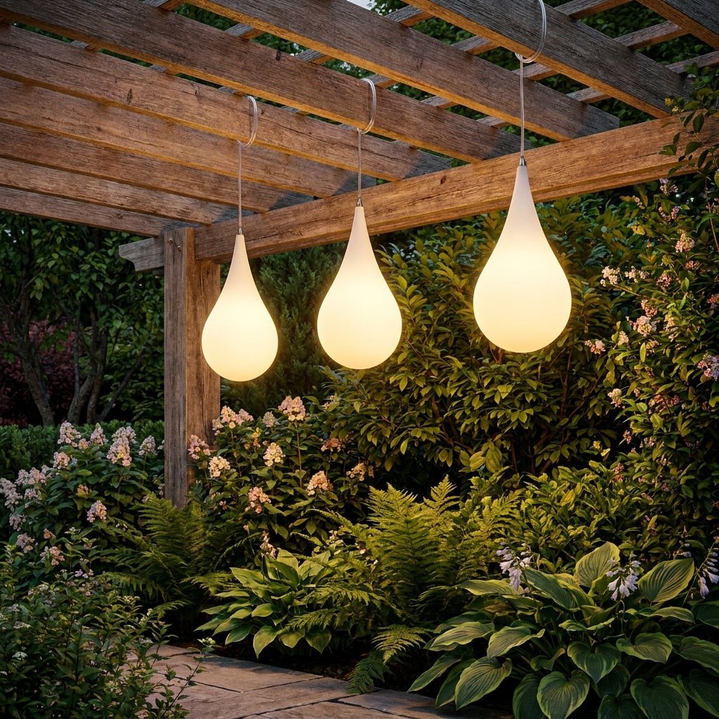 Außen - Pendelleuchte im Wassertropfen - Design - Pendelleuchte - Warmweiß - Voldeva