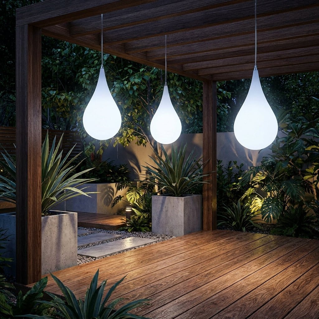 Außen - Pendelleuchte im Wassertropfen - Design - Pendelleuchte - Kaltweiß - Voldeva