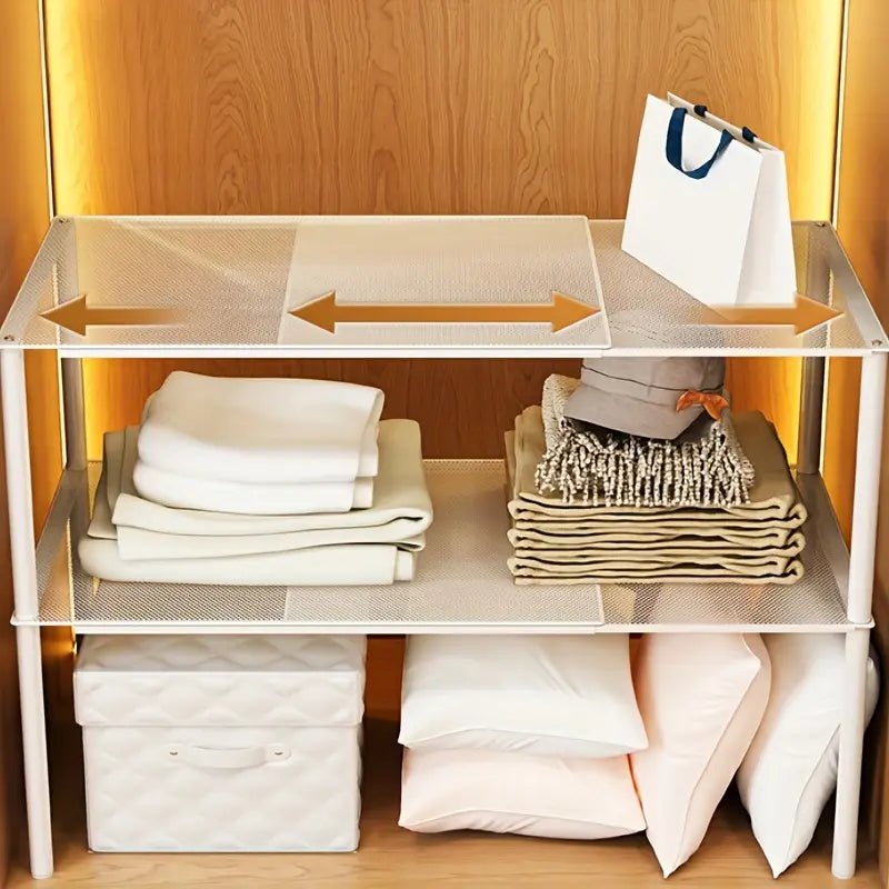 Ausziehbares 2 - stufiges Kleiderschrankregal - Schrankregal - Voldeva