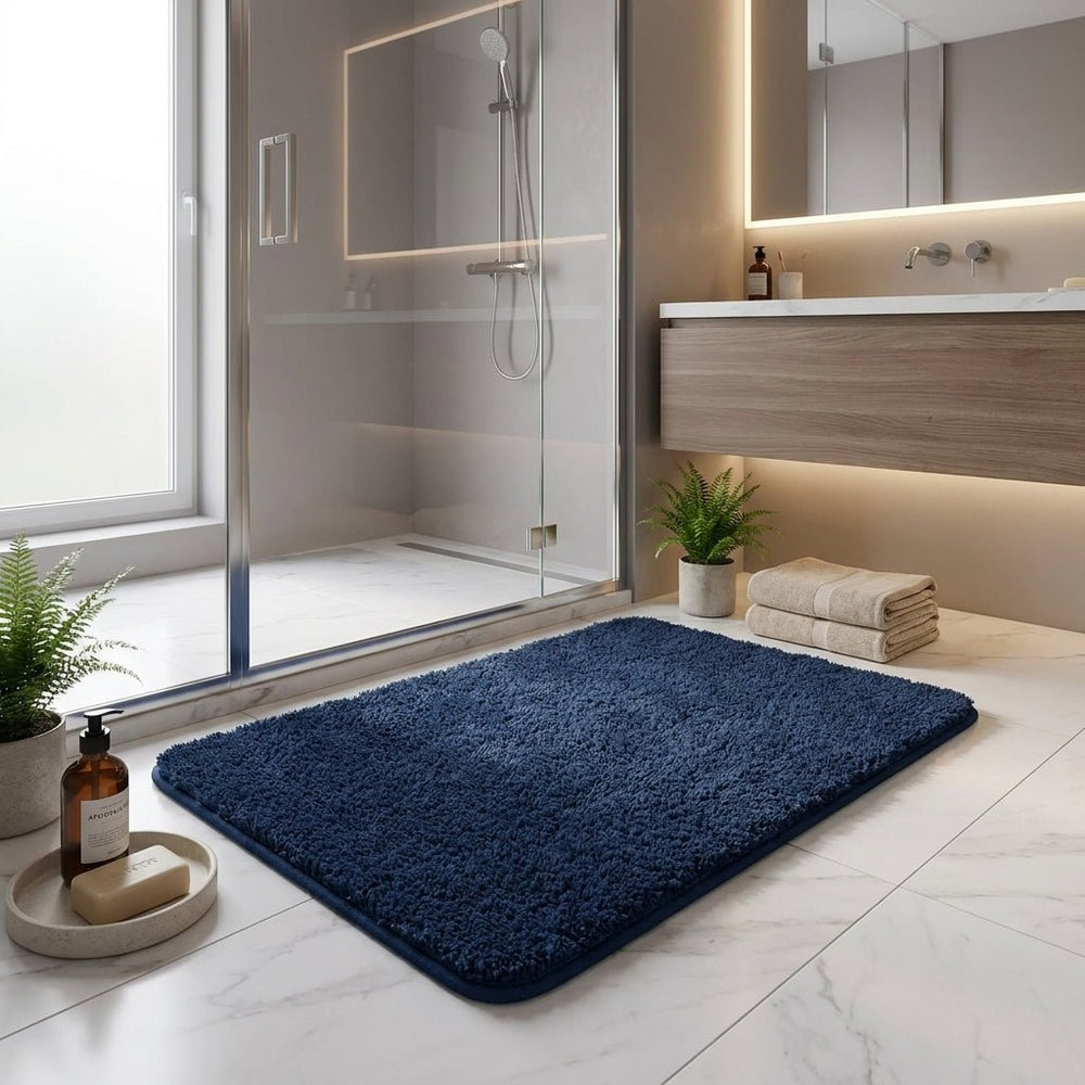 Badematte rutschfest aus weichem Plüsch für das Badezimmer - Duschmatten - Voldeva