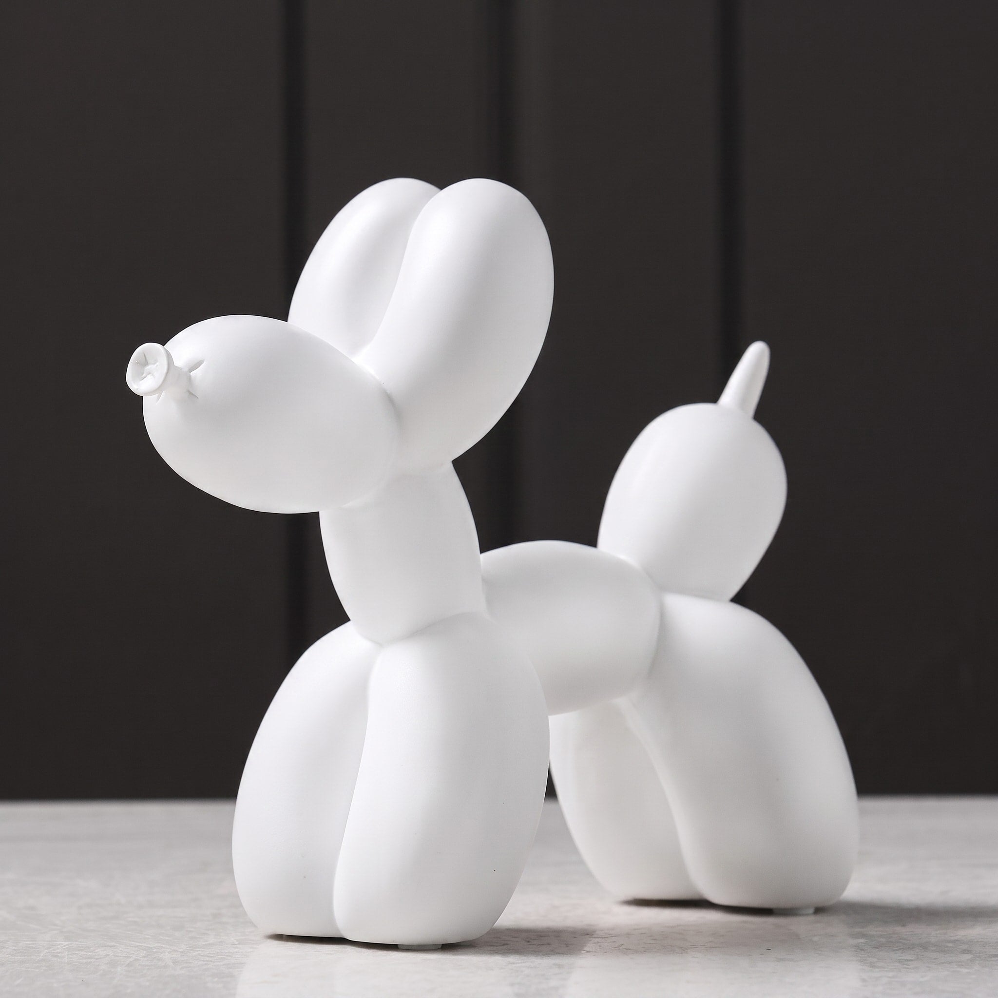 Ballonhund Skulptur dekorative Tierfigur - Figurines - Weiß - Voldeva