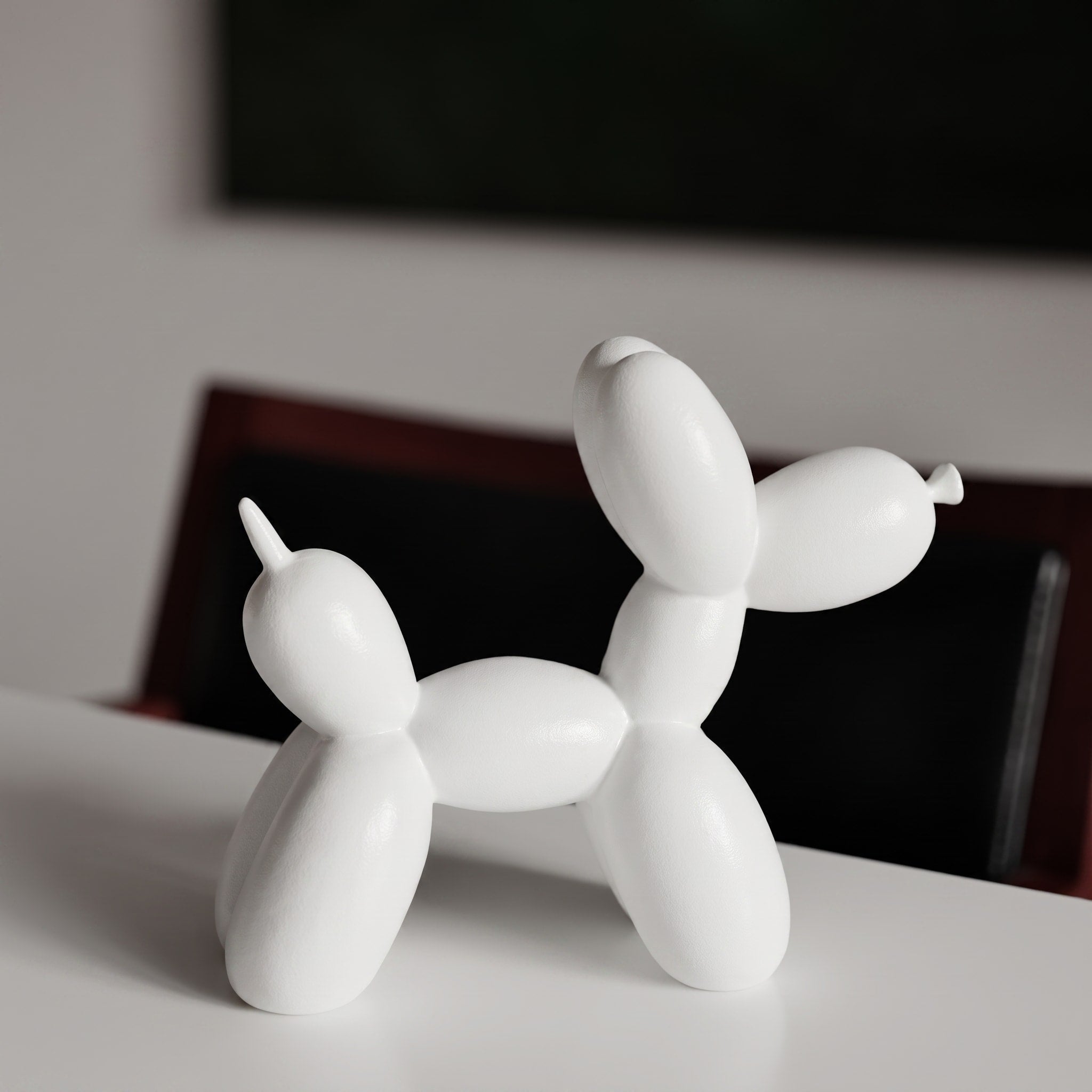 Ballonhund Skulptur dekorative Tierfigur - Figurines - Weiß - Voldeva