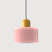 Bauhaus Farbglas Hängeleuchte Modernes Design - Deckenleuchte - Rosa - Voldeva