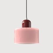 Bauhaus Farbglas Hängeleuchte Modernes Design - Deckenleuchte - Rosa - Voldeva